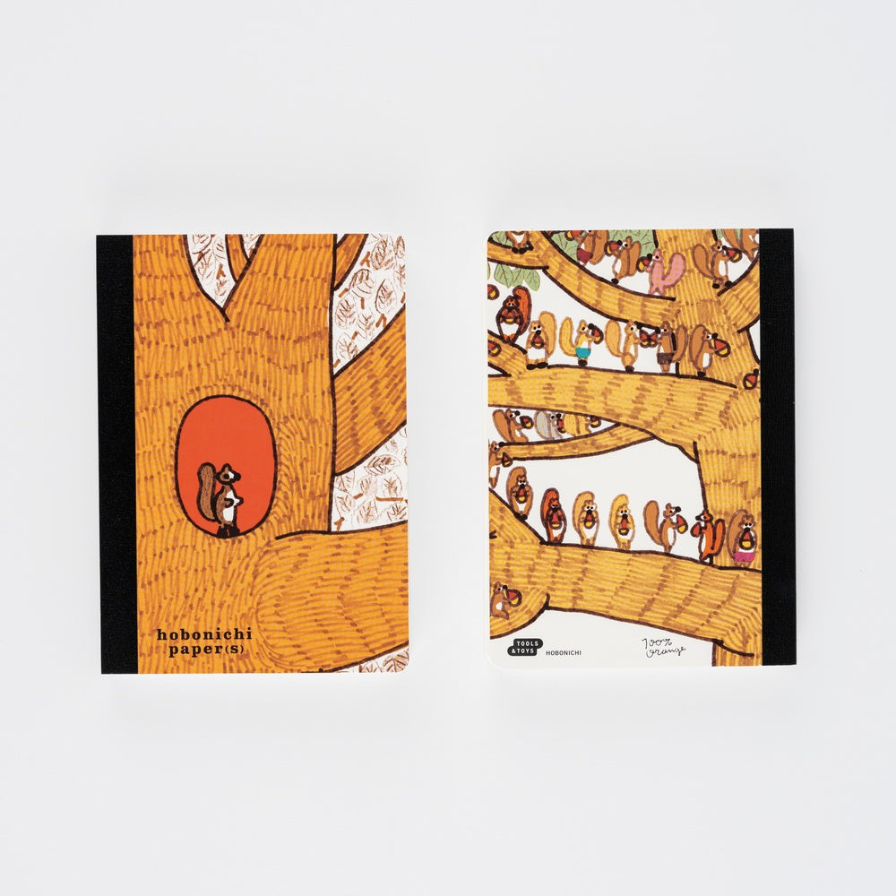 100%ORANGE: Squirrel Appears Hobonichi Papers