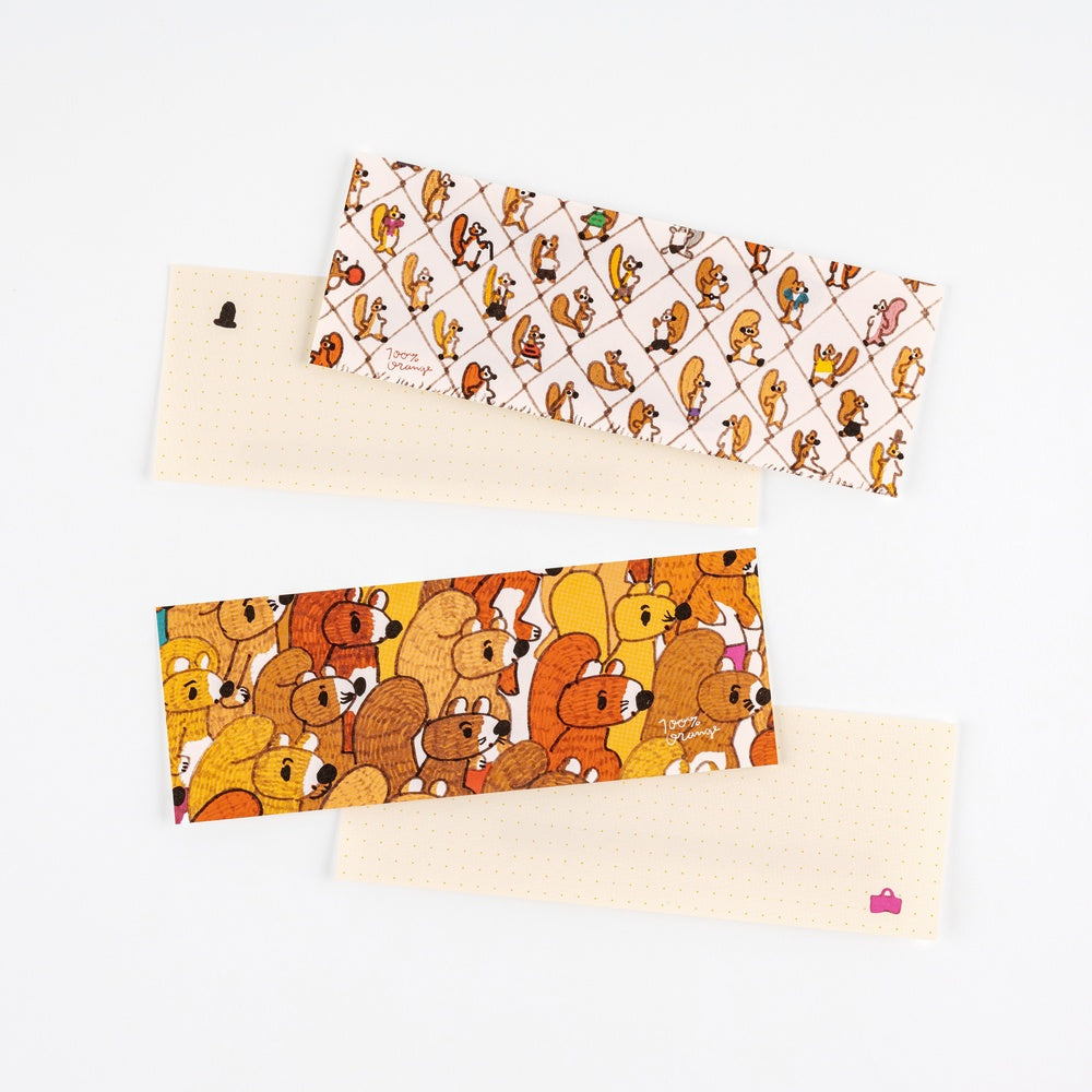 100%ORANGE: Squirrel’s Moving Day Hobonichi Letter Set