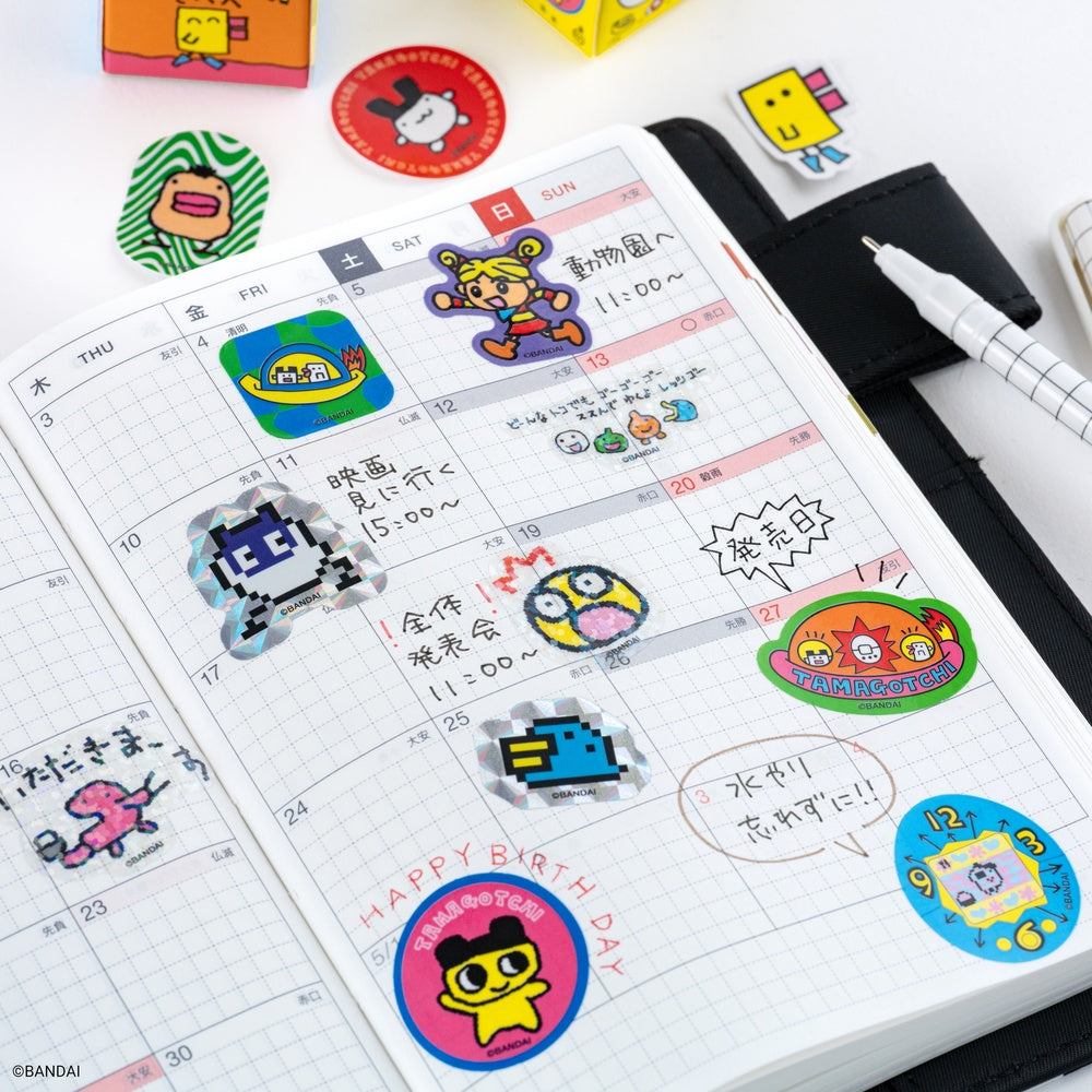 Tamagotchi Flake Stickers 《Set of 3 Boxes》 · Hobonichi