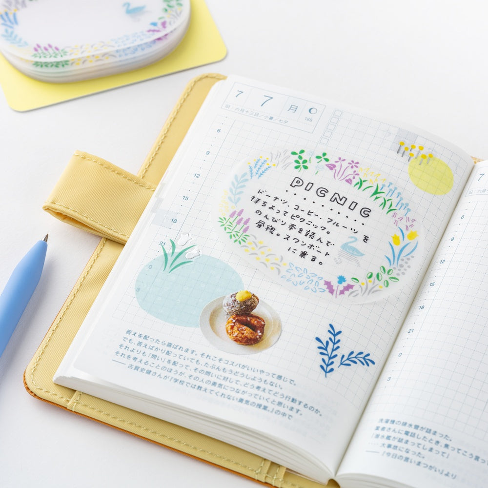 Yuri Sanae: See-Through Sticky Notes (Forest Lake) · Hobonichi