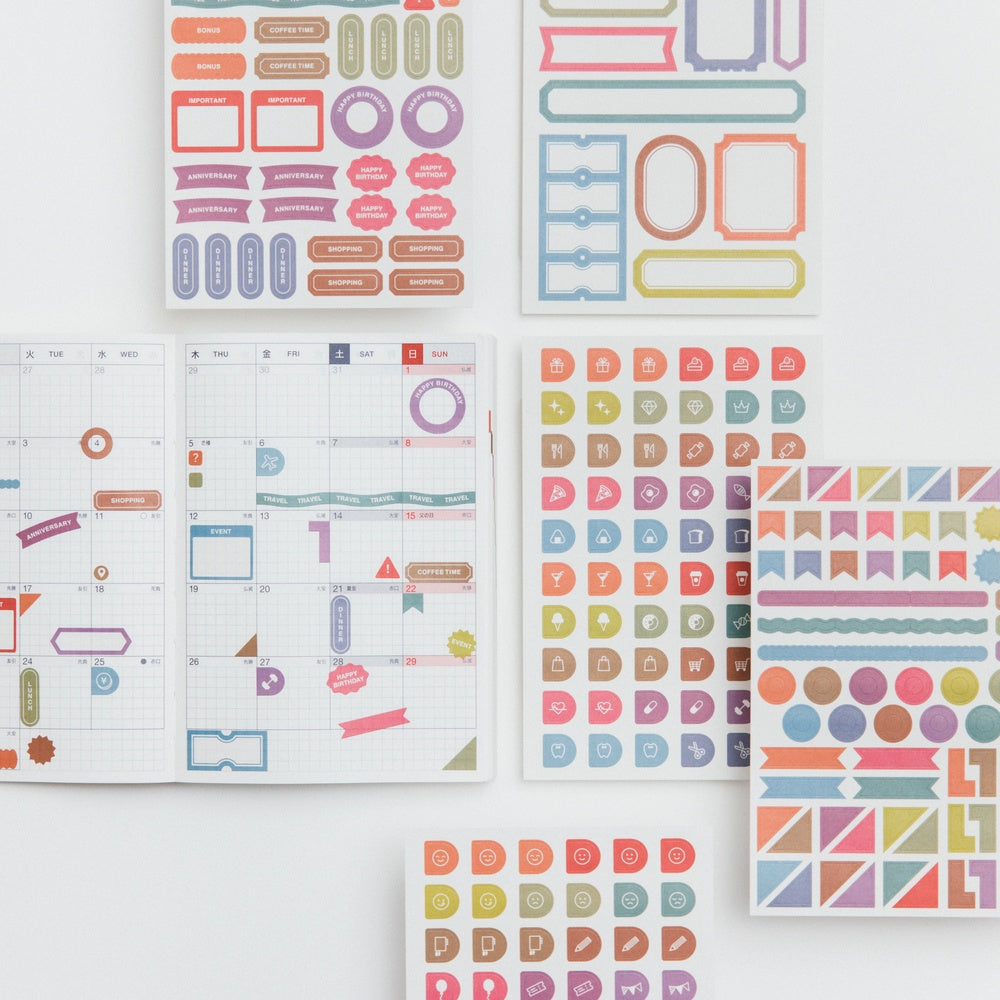 Hobonichi TSUKI no IRO: Schedule Sticker Set