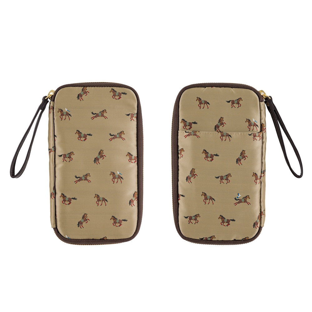 Bow & Tie: Galloping Horses Small Drawer Pouch · Hobonichi