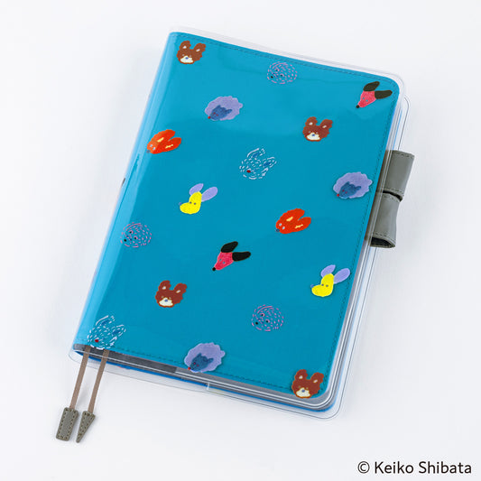 Keiko Shibata: Dog Ears Fluttering in the Wind《Clear Cover for A5 Fabric Cover》 · Hobonichi