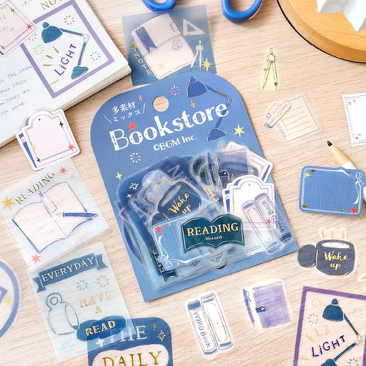Bookstore / Shop Flake Stickers · BGM