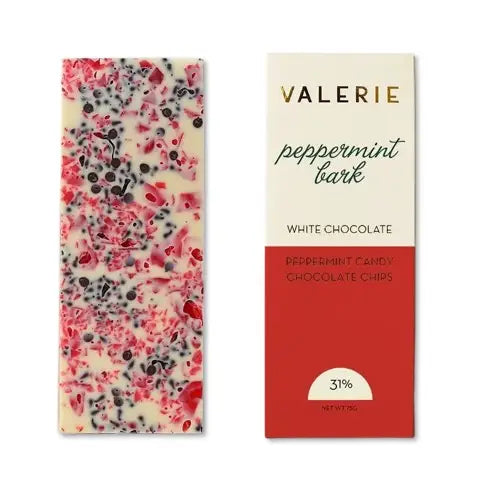 Handmade Peppermint Bark Chocolate Bar · Valerie