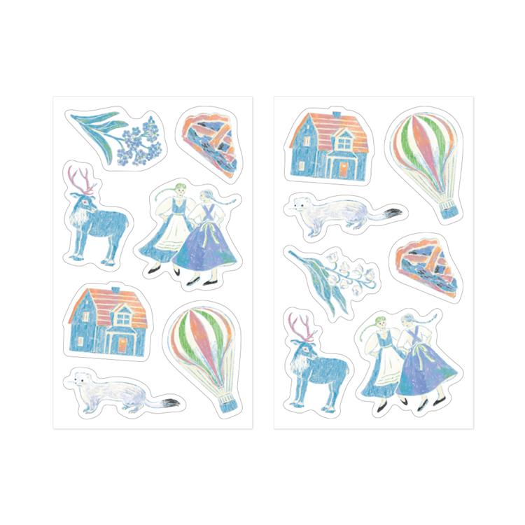 Light Blue Decoration Sticker Set · Midori