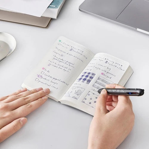 Stalogy 365 Days Grid Notebook A6 Slim Black