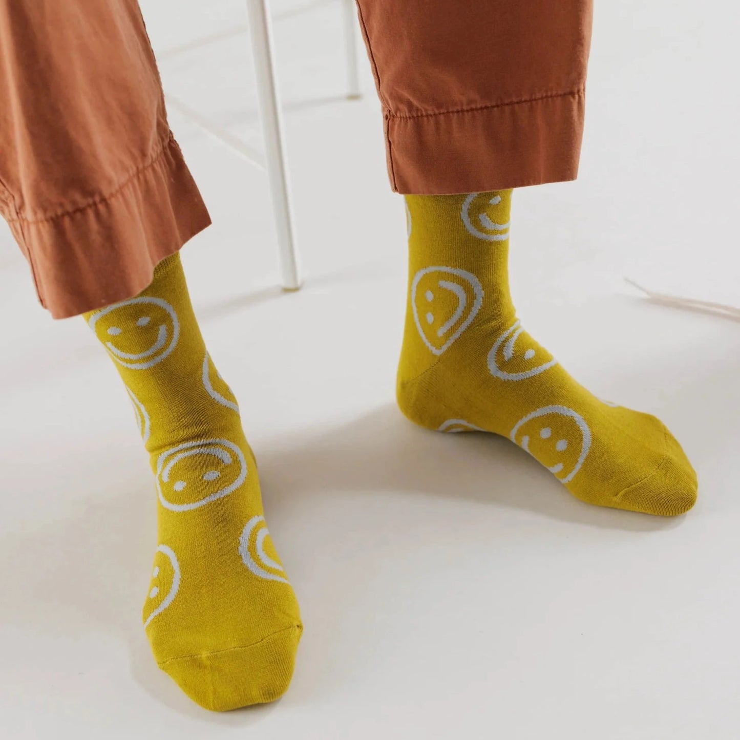 Ochre Happy / Baggu Crew Sock