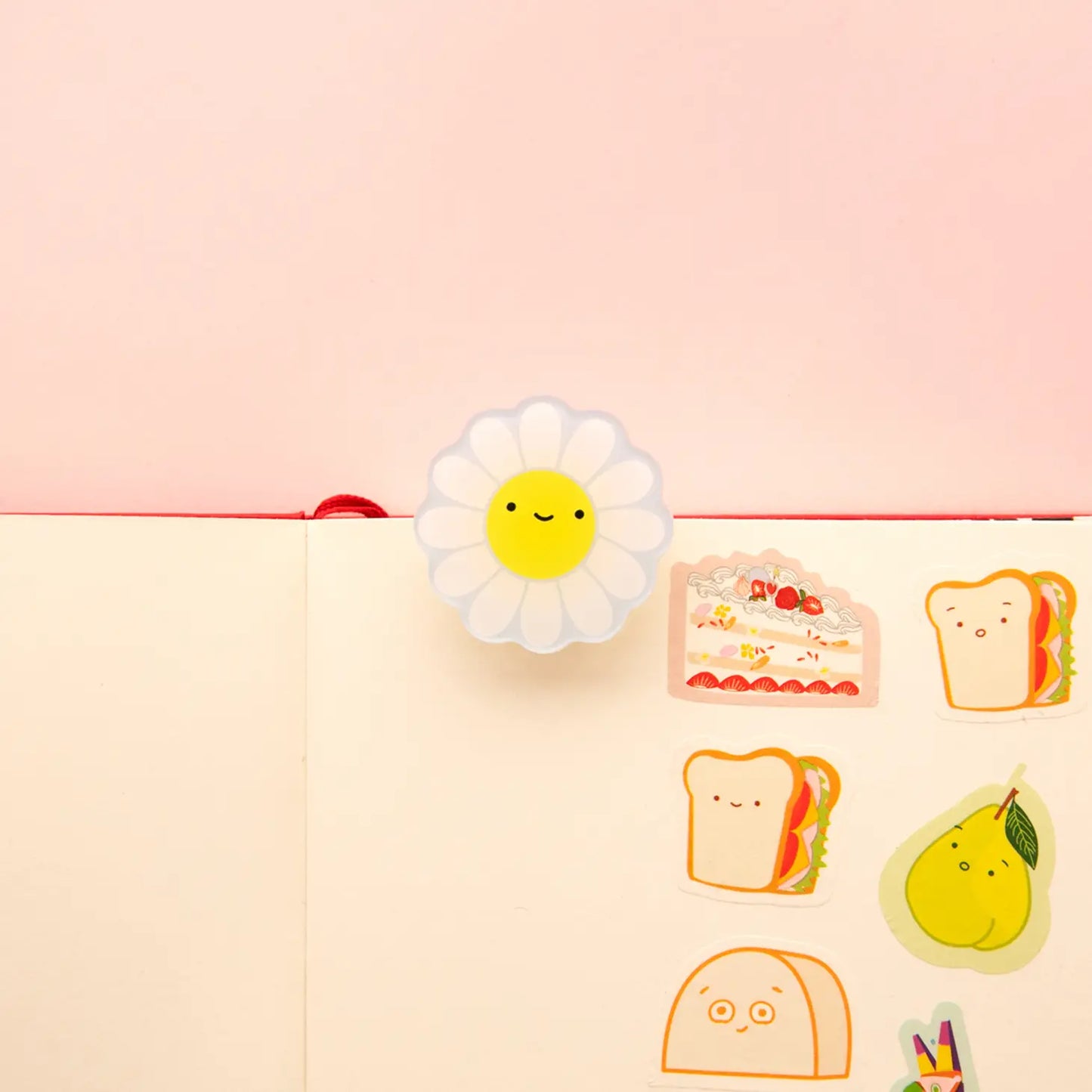 Happy Daisy! Decorative Double-Sided Clear Acrylic Clip