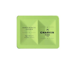 Aquarelle Extra Fine 12 Half Pans Vert Watercolor Box · Charvin Arts