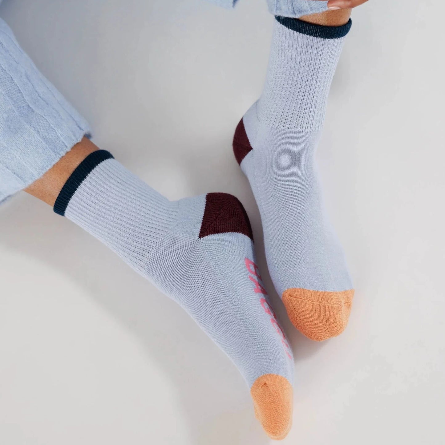 Light Blue Mix / Baggu Ribbed Sock