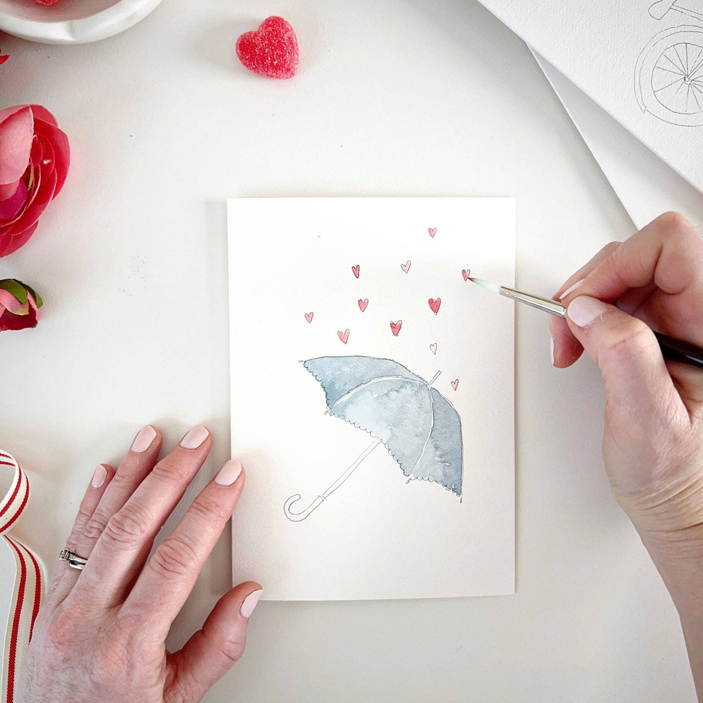 Love Sweet Love Paintable Notecard · emily lex studio