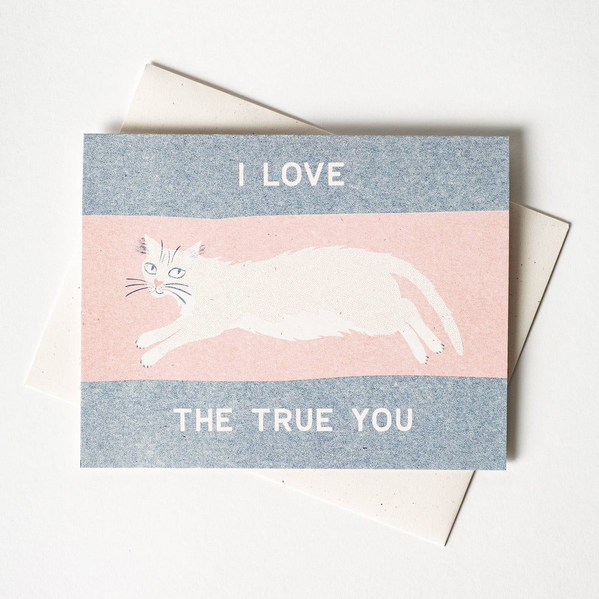 I Love The True You Trans Pride Risograph Card · Bromstad Printing Co.