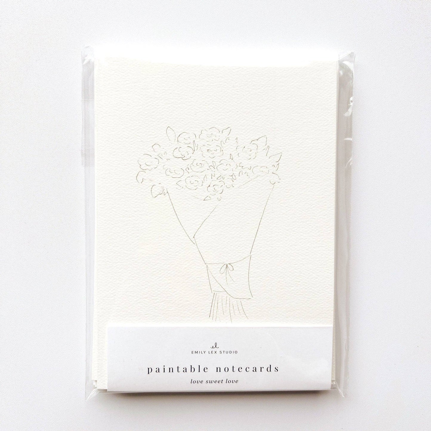 Love Sweet Love Paintable Notecard · emily lex studio