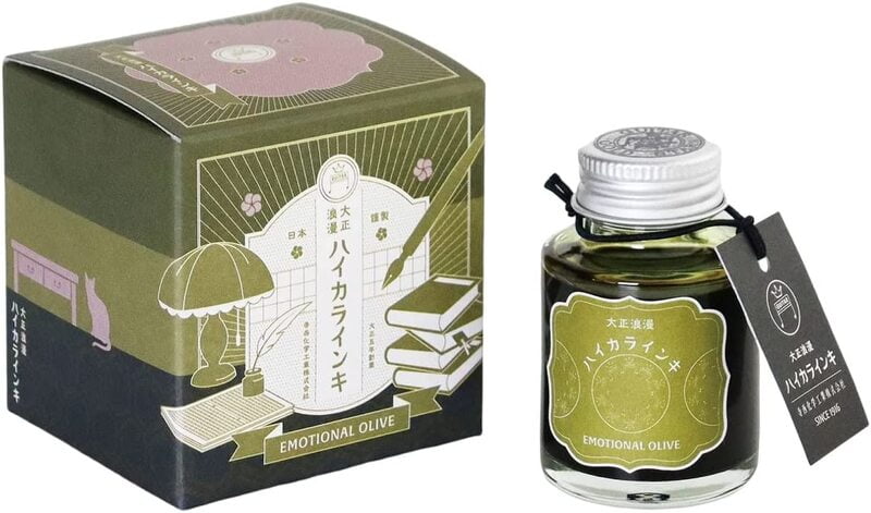 Emotional Olive / Teranishi Guitar Taisho Roman Haikara Fountain Pen Ink