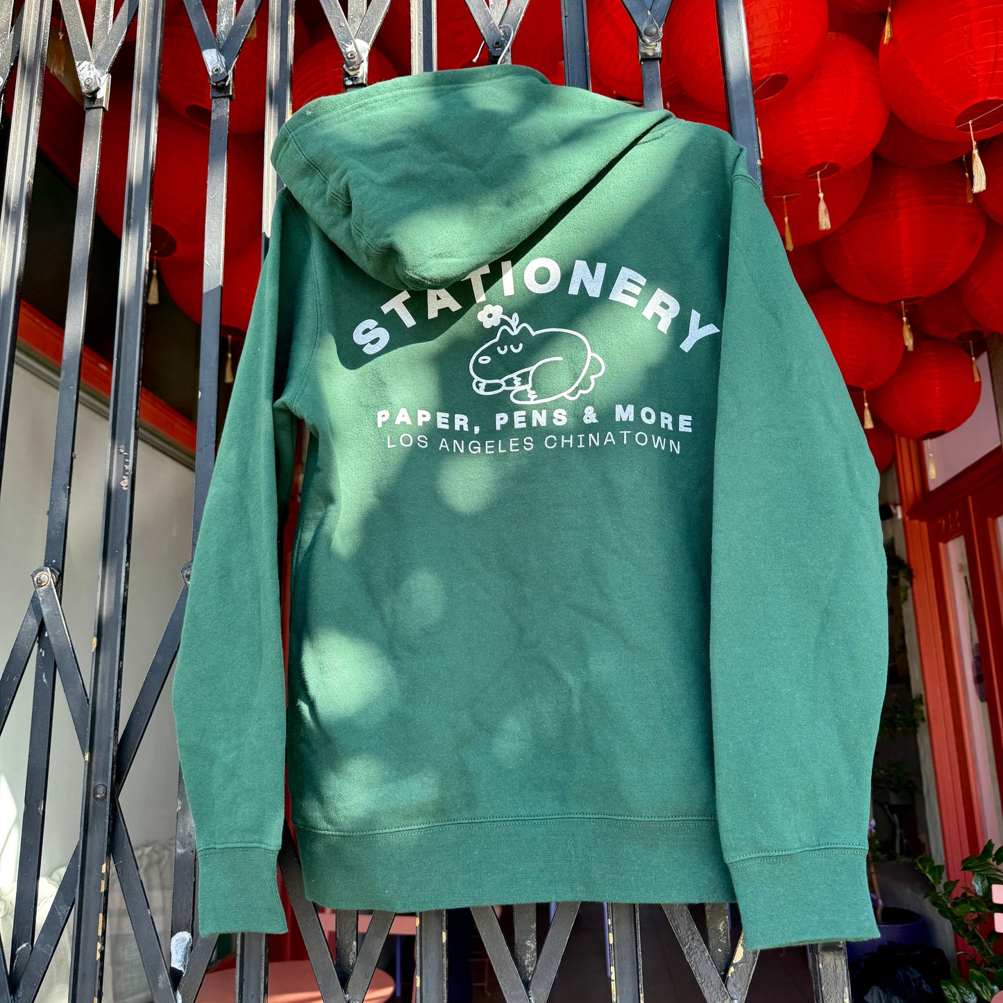 Paper Plant Co Original Sleeping Vincent Hoodie - Forest Green