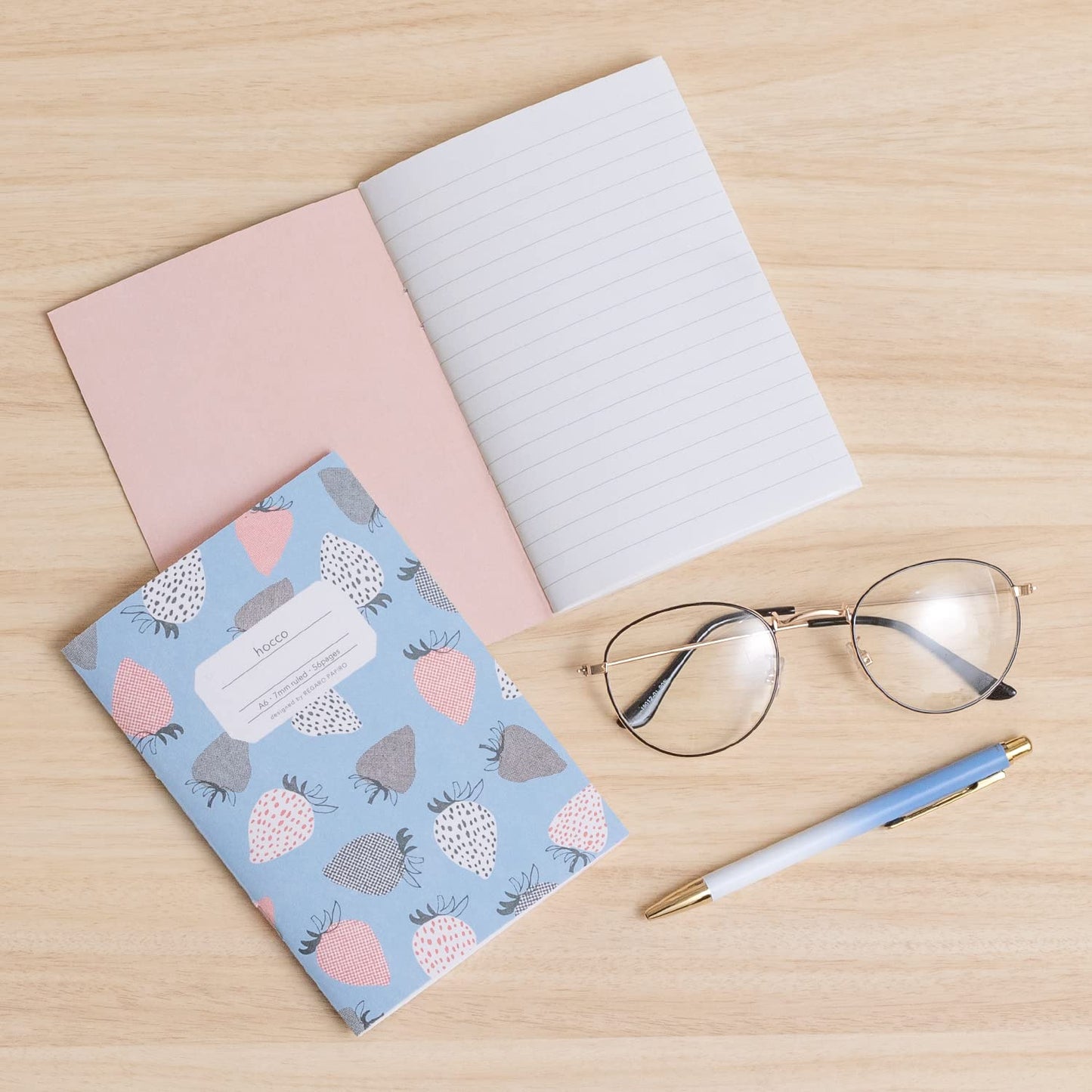hocco Strawberry Lined Notebooks · Regaro Papiro