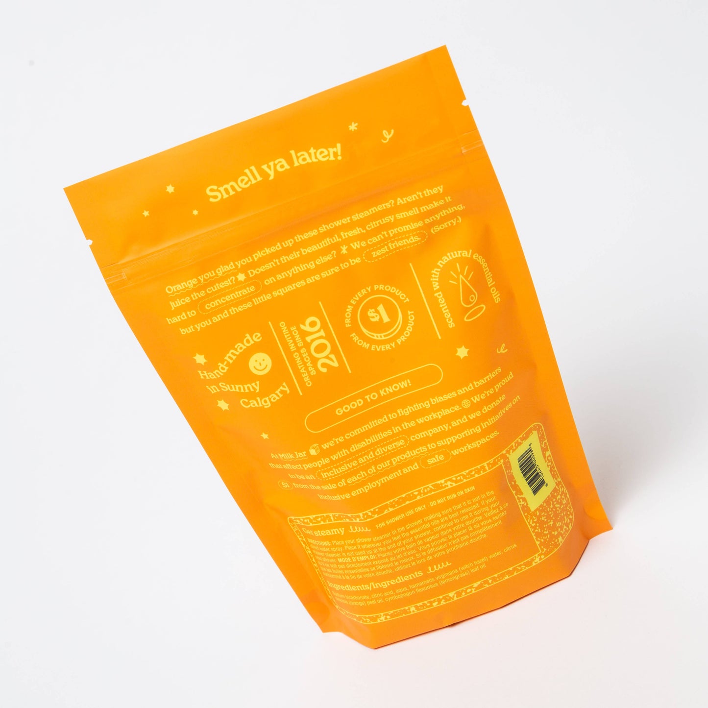 Citrus Essential Oil Shower Steamers · Milk Jar Candle Co.