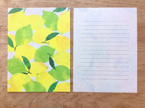 Fresh Lemon Paper Marche Letter Set · Furukawashiko