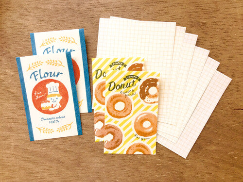 Flour & Donuts Paper Marche Mini Letter Set · Furukawashiko