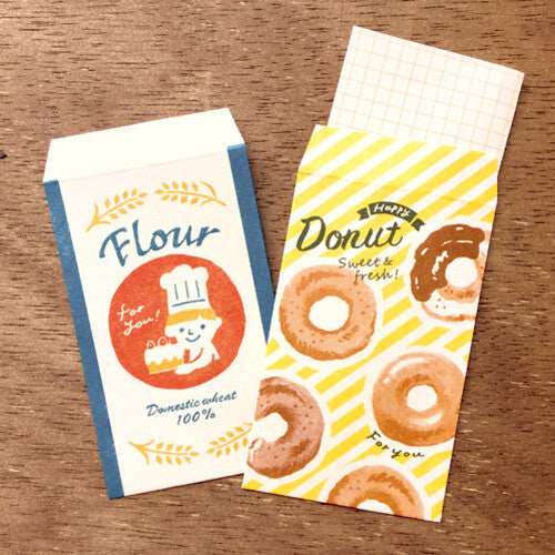 Flour & Donuts Paper Marche Mini Letter Set · Furukawashiko