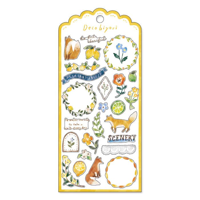 Fox - Deco Biyori Mind Wave Sticker Sheet