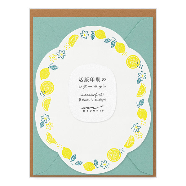Lemon Letterpress Die-Cut Letter Set · Midori
