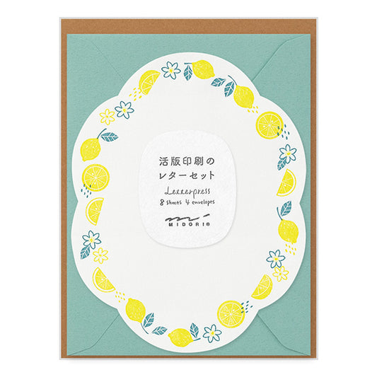 Lemon Letterpress Die-Cut Letter Set · Midori