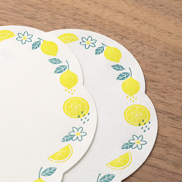 Lemon Letterpress Die-Cut Letter Set · Midori