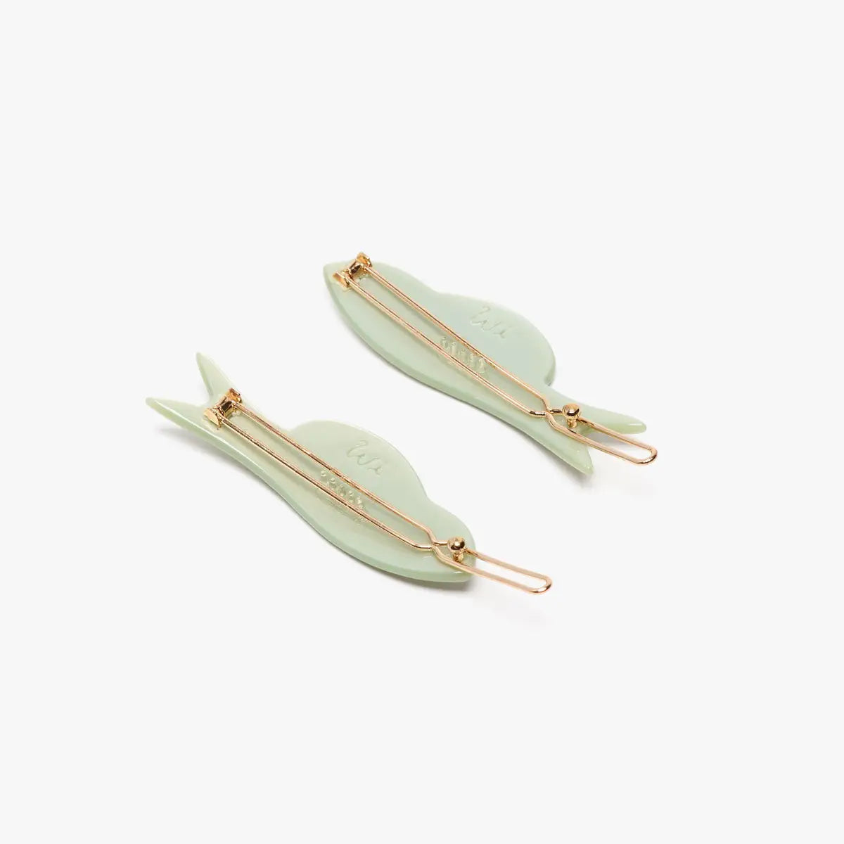 Jade Green Fish Acetate Barrette Clip Set · Winona Irene
