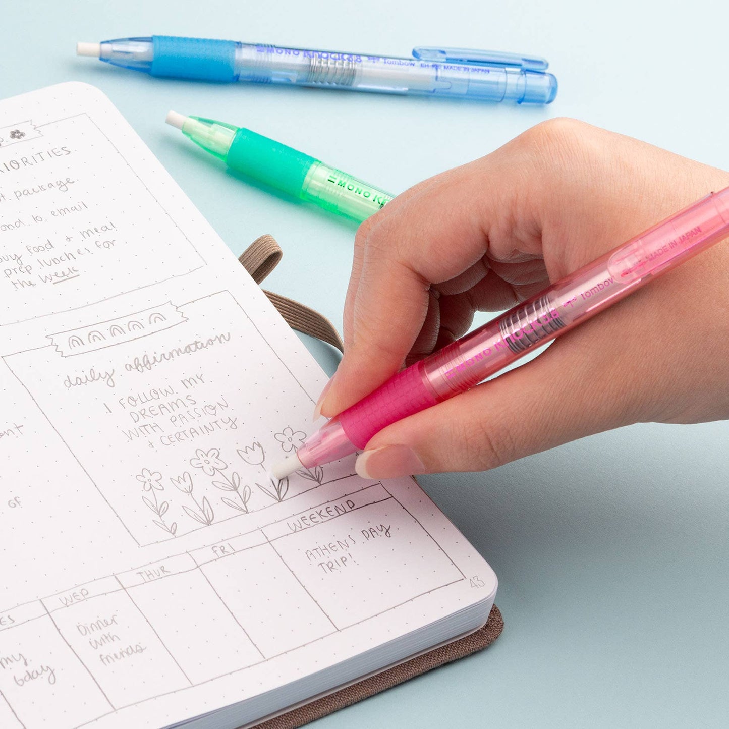 Tombow Mono Pink Knock Eraser
