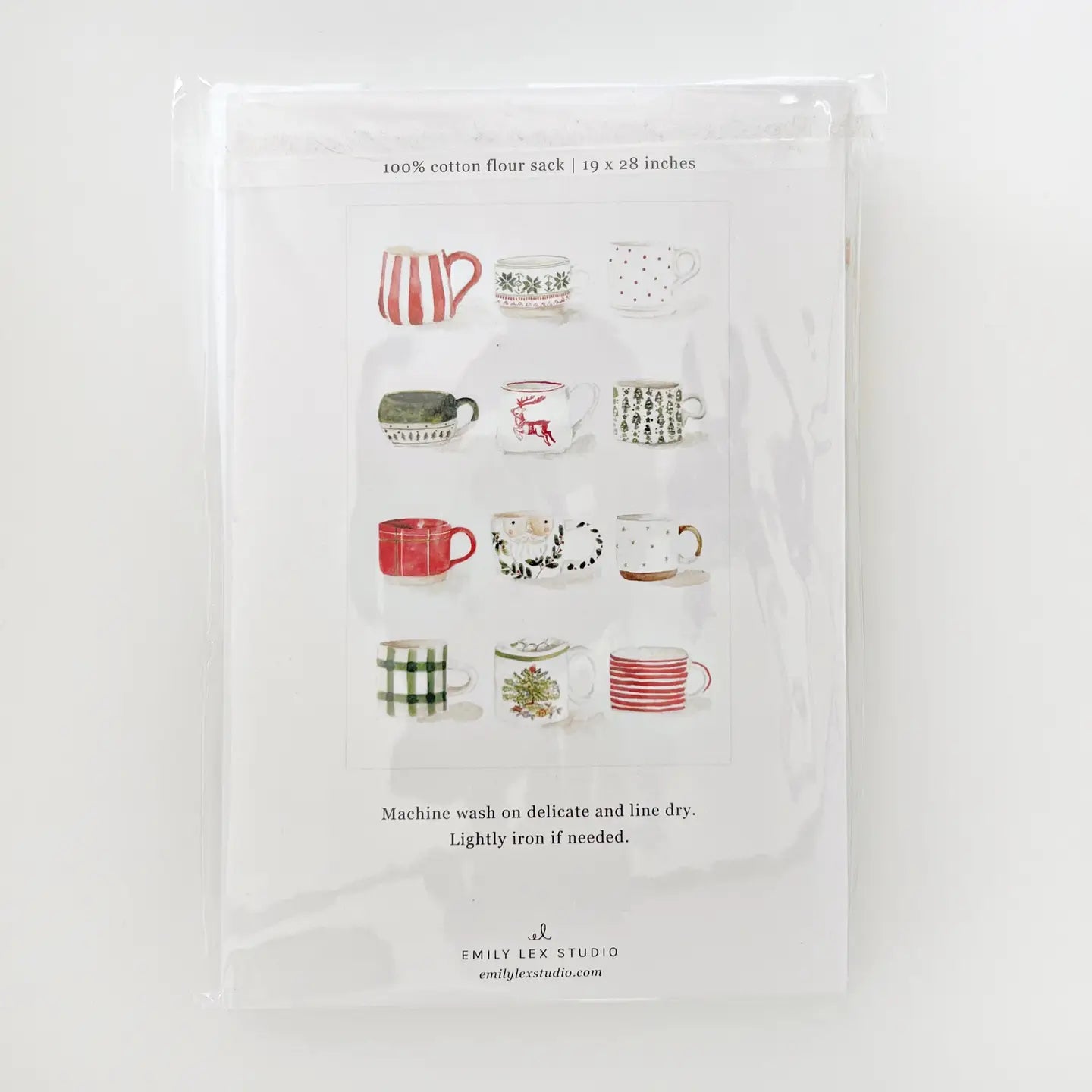 Christmas Mugs Tea Towel · emily lex studio