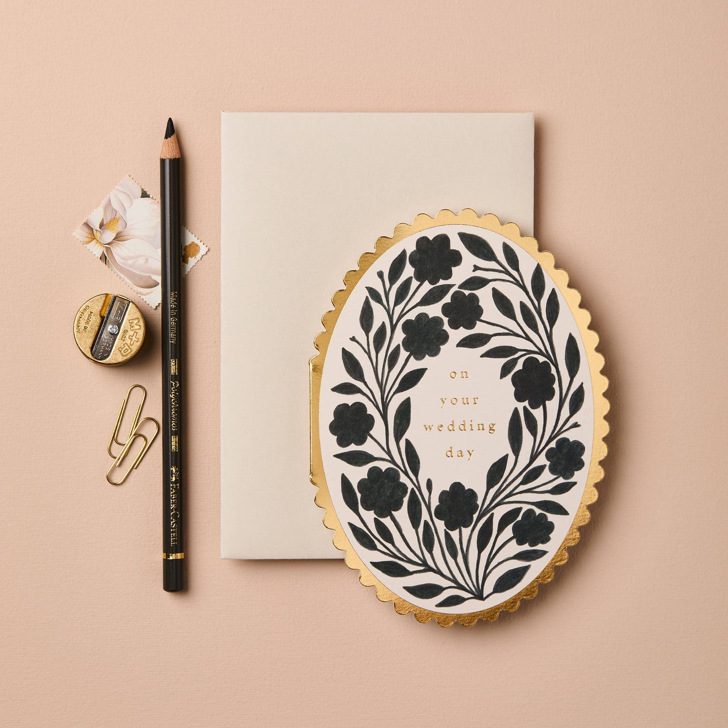 Ink Flora 'On Your Wedding Day' Card · Wanderlust Paper Co