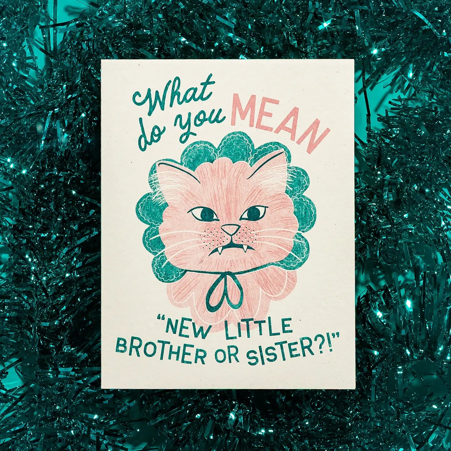New Little Brother or Sister Risograph Baby Card · Bromstad Printing Co.