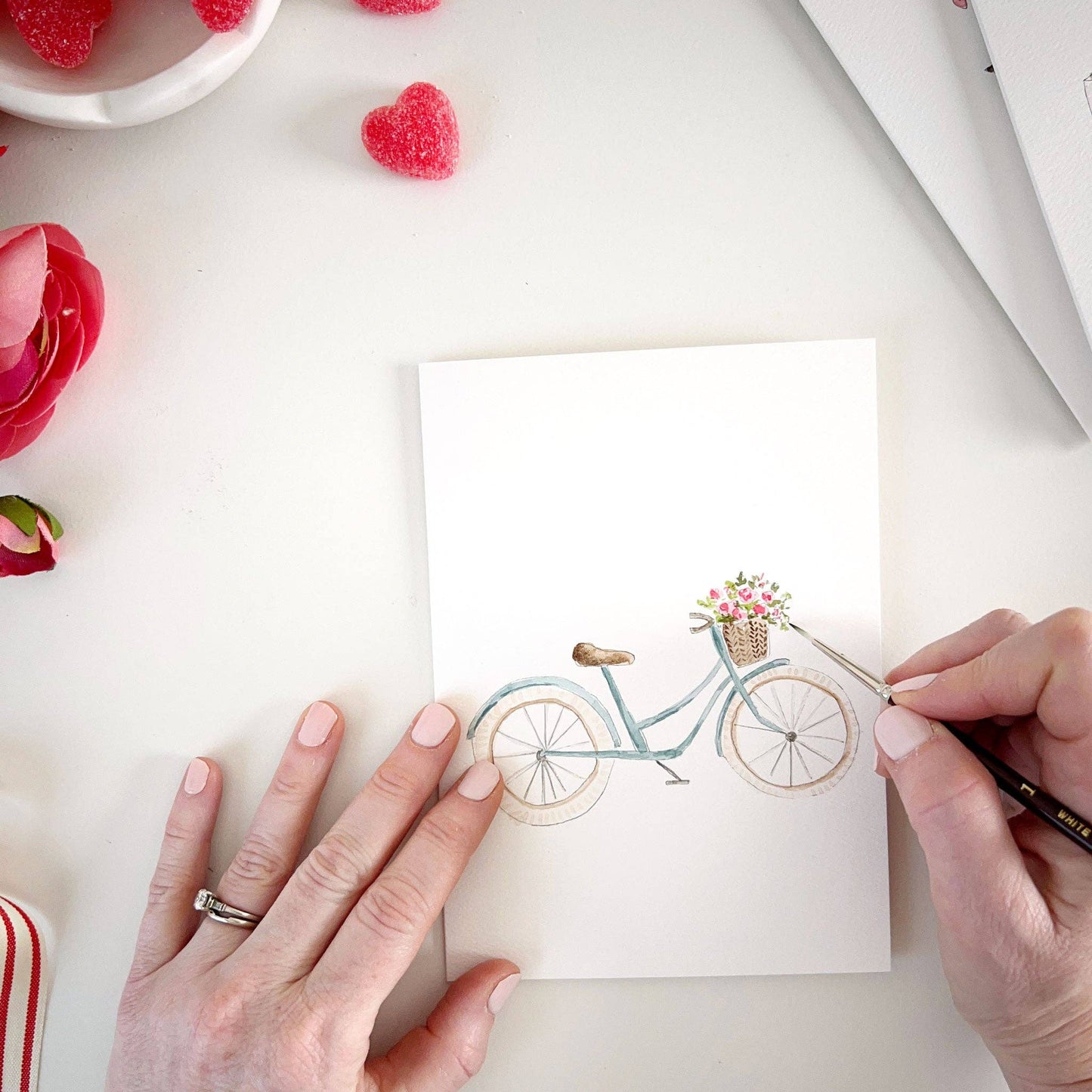 Love Sweet Love Paintable Notecard · emily lex studio