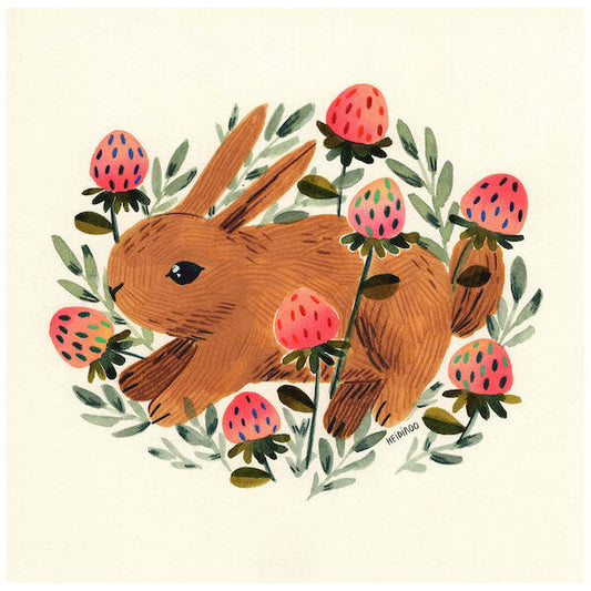Poison Berry Bunny Art Print / Heidiroo