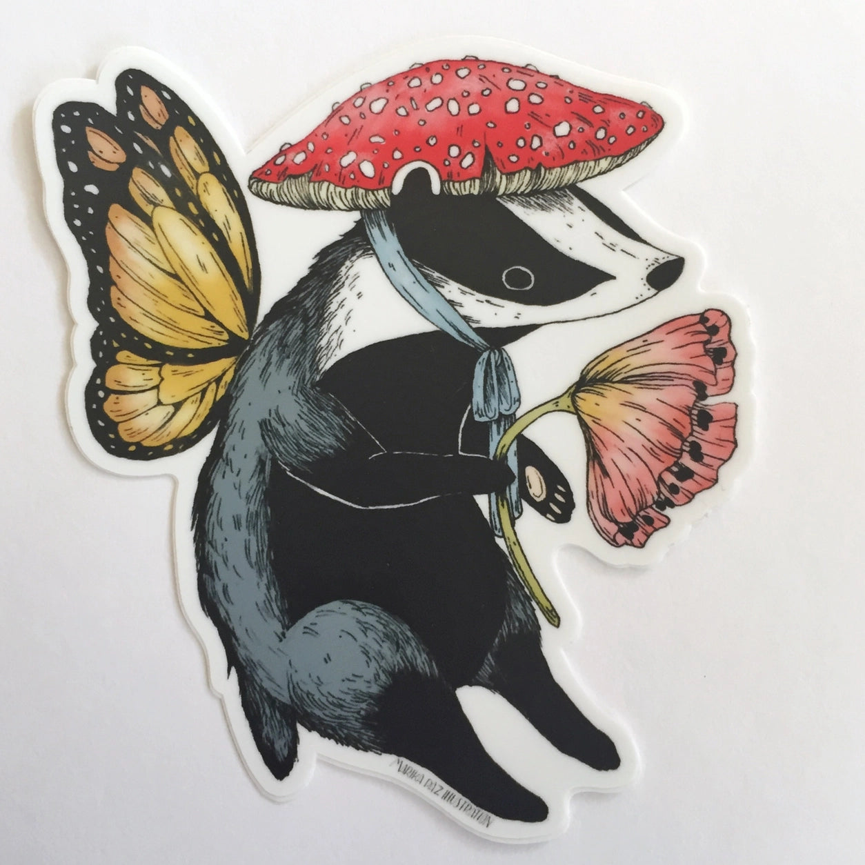 Badger Fairy Sticker · Marika Paz Illustration