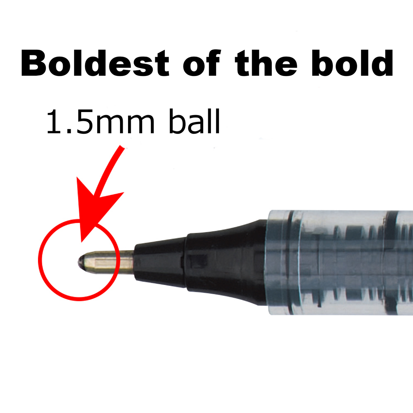 OHTO Black Body Fude Ball 1.5mm - Black