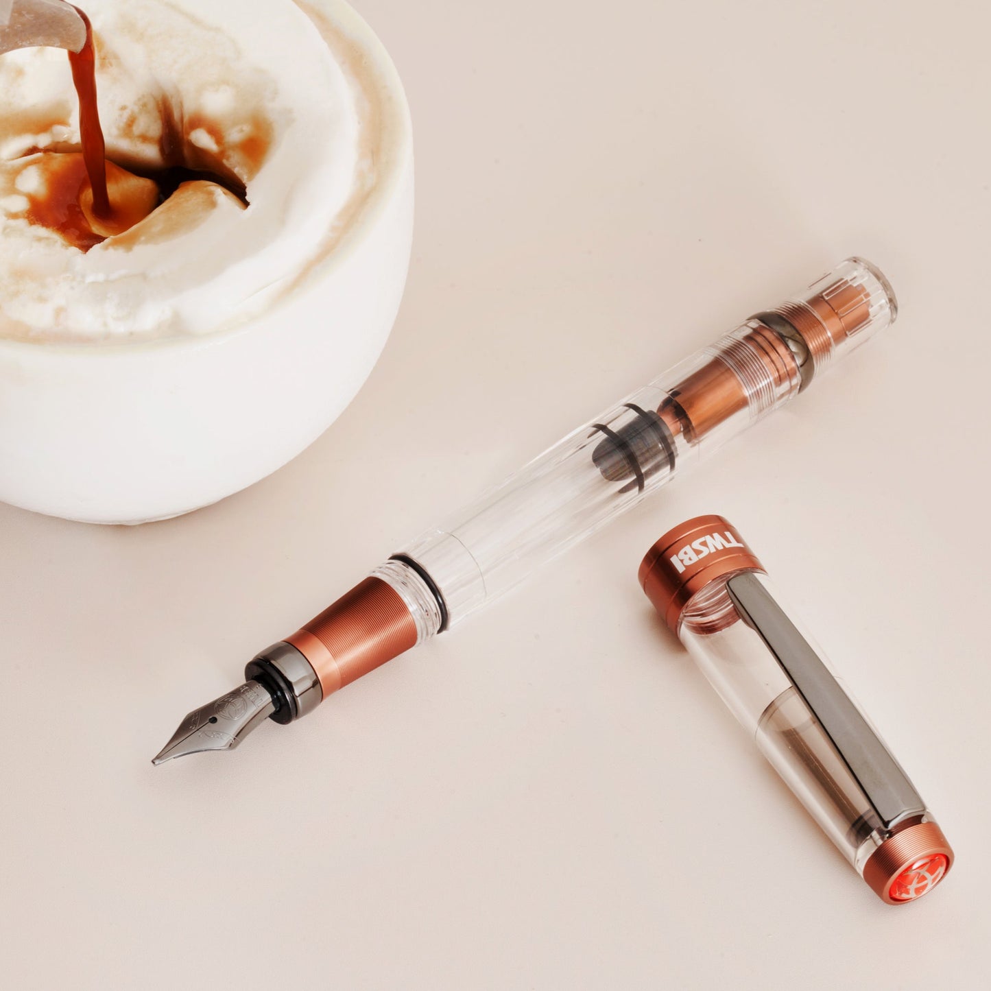 TWSBI Diamond 580ALR Affogato w/Onyx Fountain Pen《Fine》