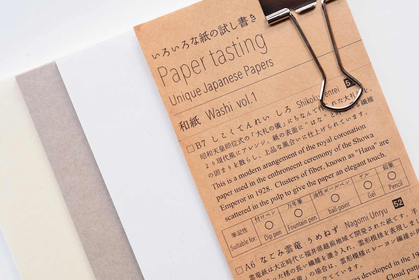 Washi vol. 2 Paper Tasting · Yamamoto Paper