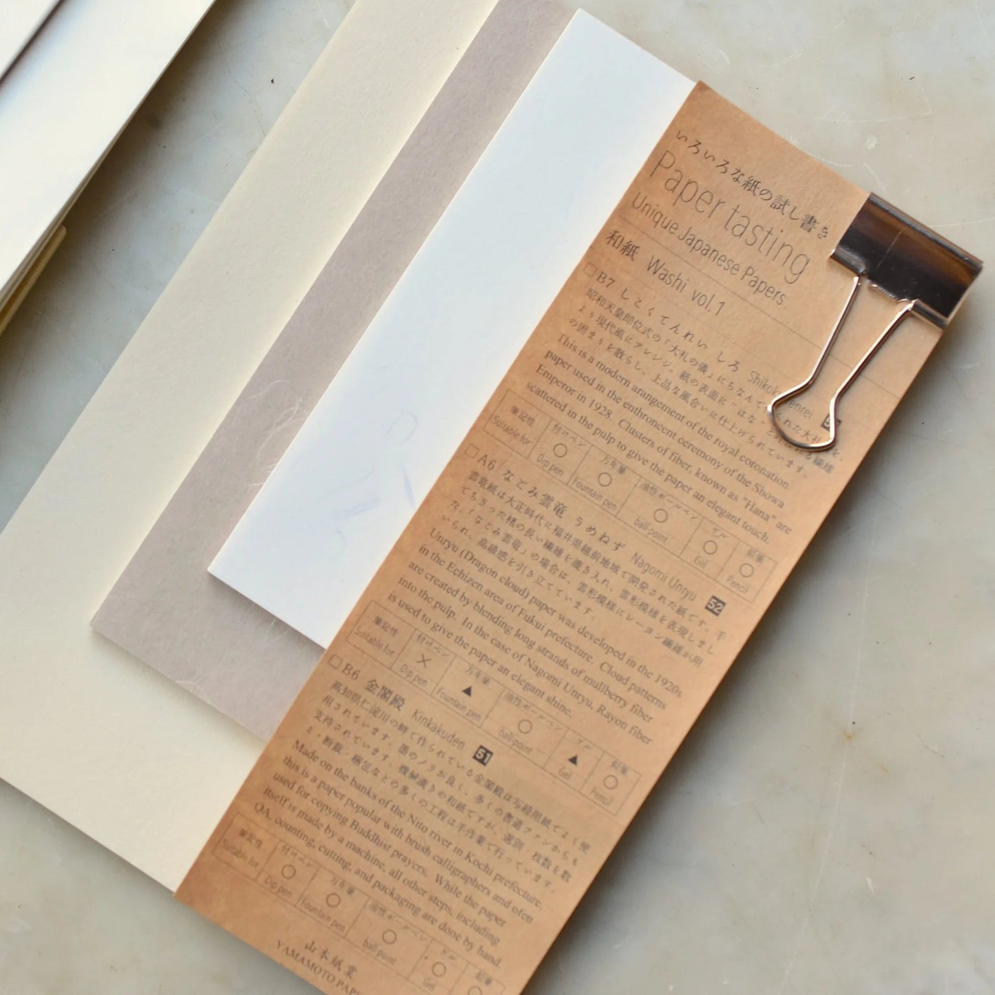 Washi vol. 2 Paper Tasting · Yamamoto Paper