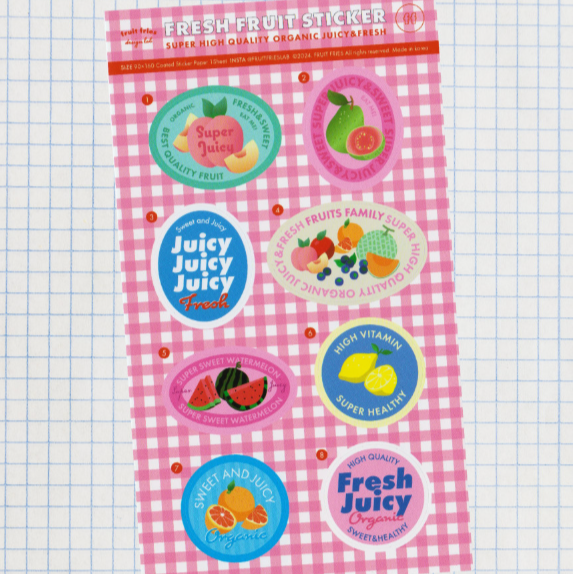 Fresh Fruit Sticker Sheets · Fruit Fries