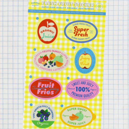 Fresh Fruit Sticker Sheets · Fruit Fries