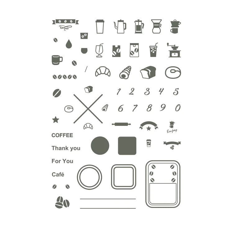 Coffee x Fukuwake Clear Stamps · Sakuralala