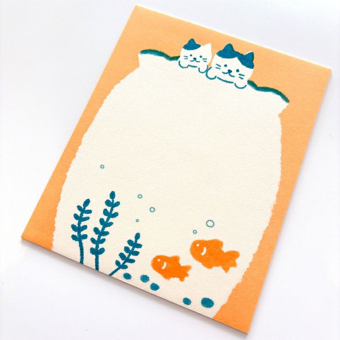 Orange Cat Fishbowl Notepad