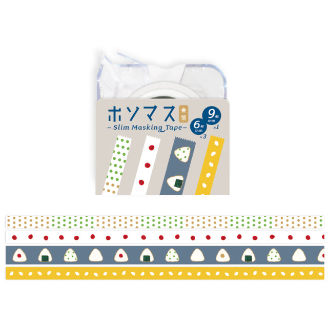 Onigiri Hosomasu Masking Tapes with Case · Ryu-Ryu