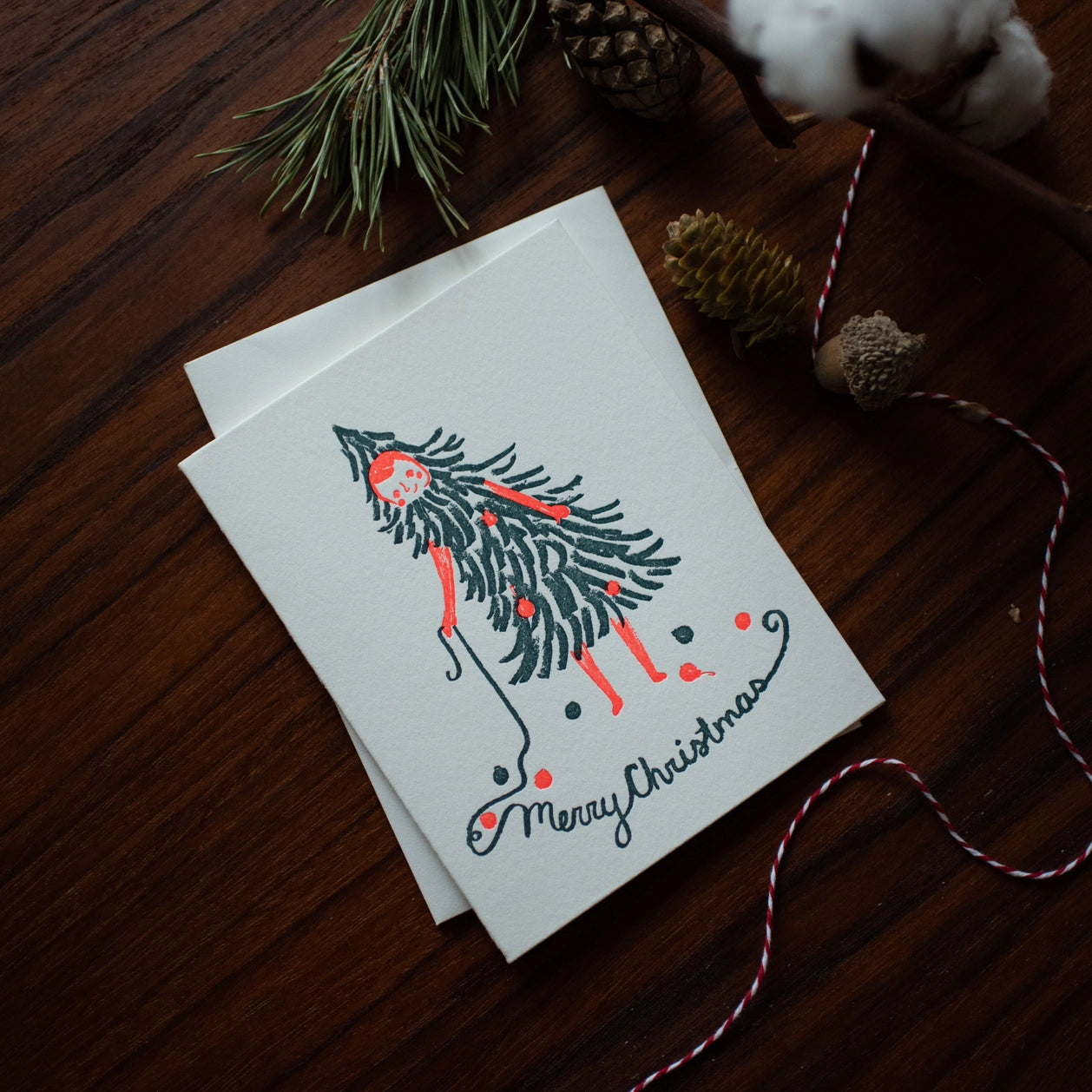 Christmas Girl Card · Homework Letterpress Studio