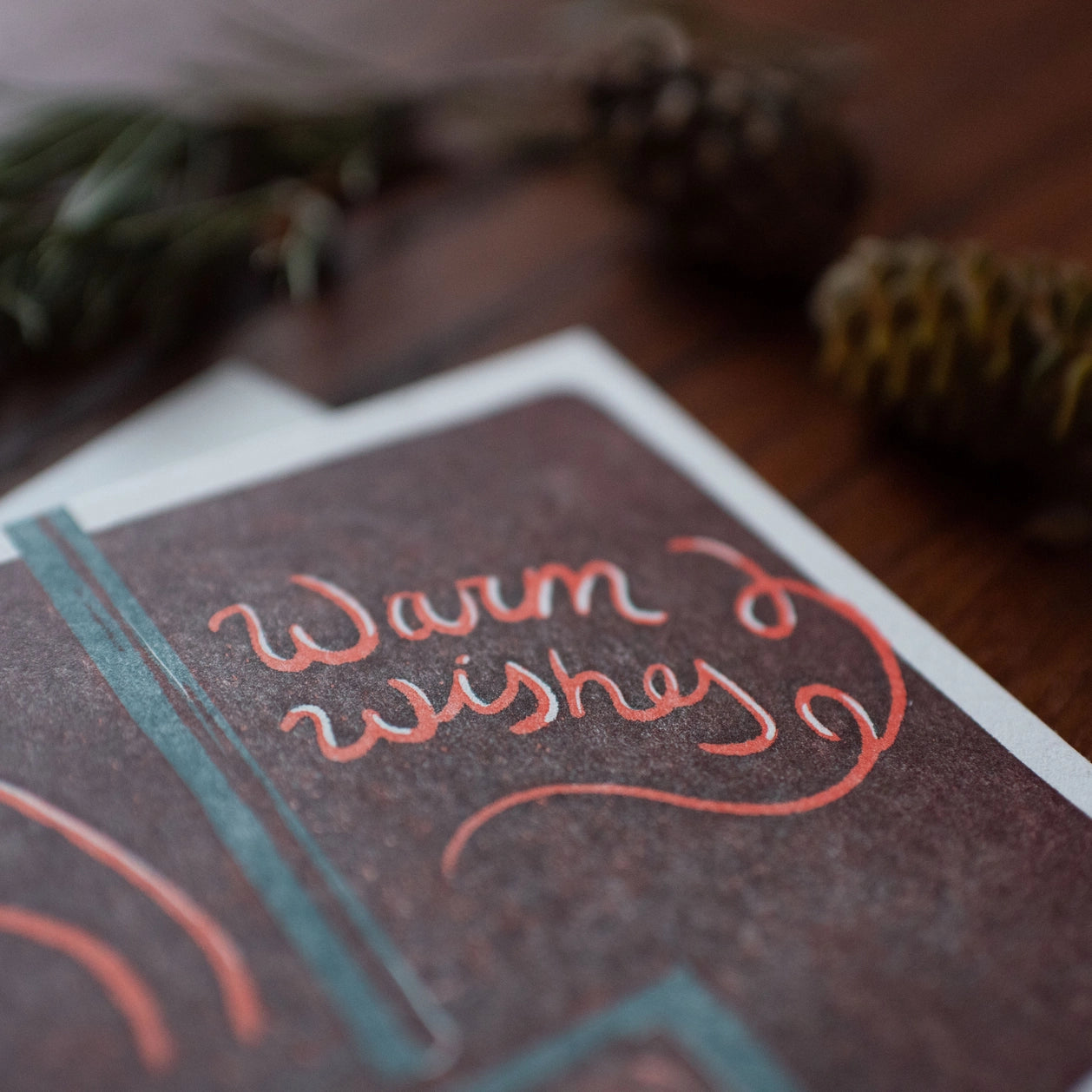Fireplace Warm Wishes Christmas Card · Homework Letterpress Studio