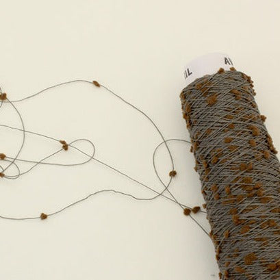 Brown Dot Mizutama Minicone · AVRIL Yarn