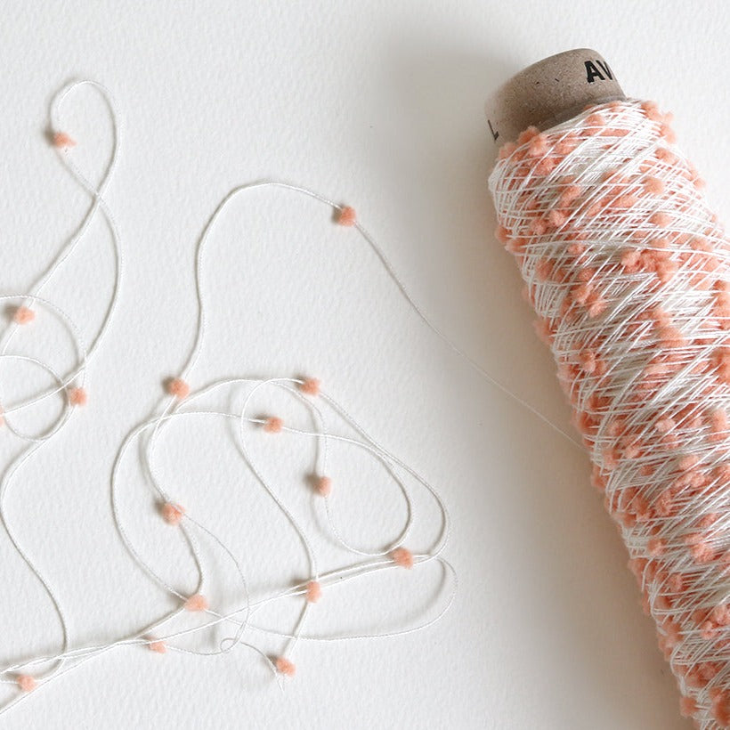 Salmon Dot Mizutama Minicone · AVRIL Yarn